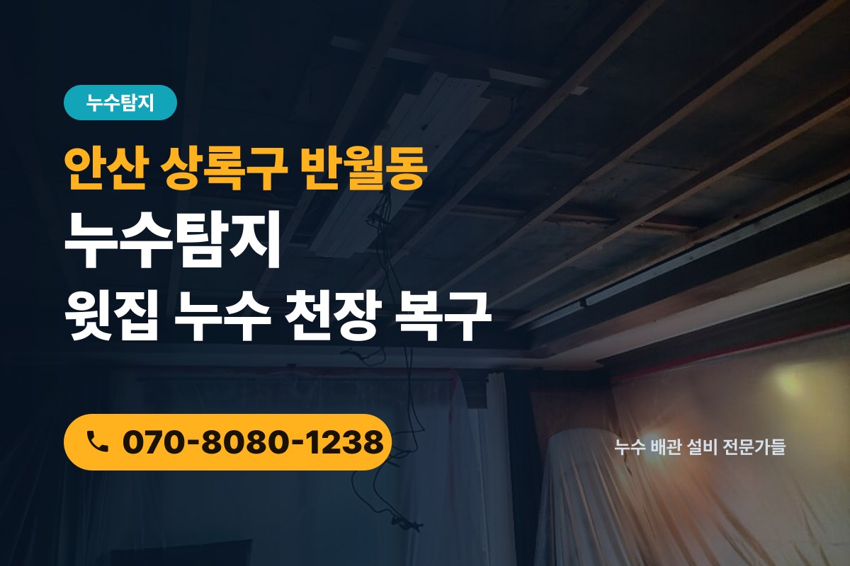 반월동 누수탐지 전화 상담 070-8080-1238