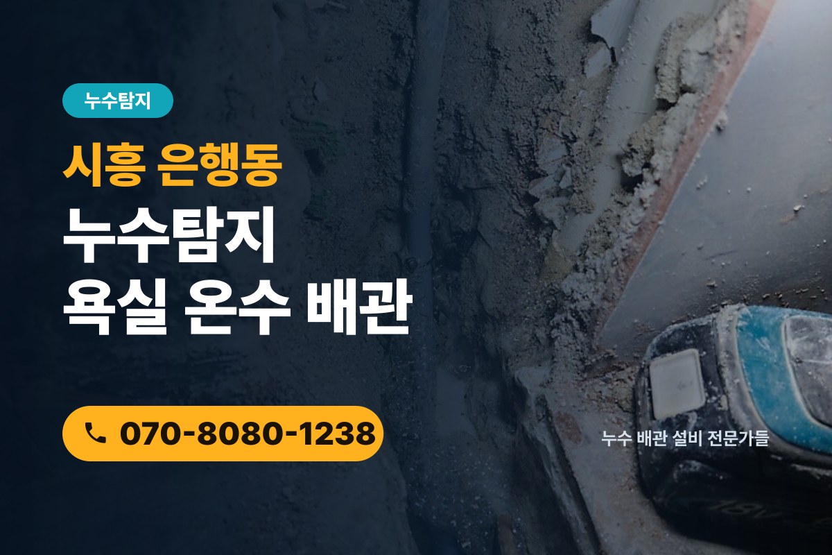 은행동 누수탐지 전화 상담 070-8080-1238