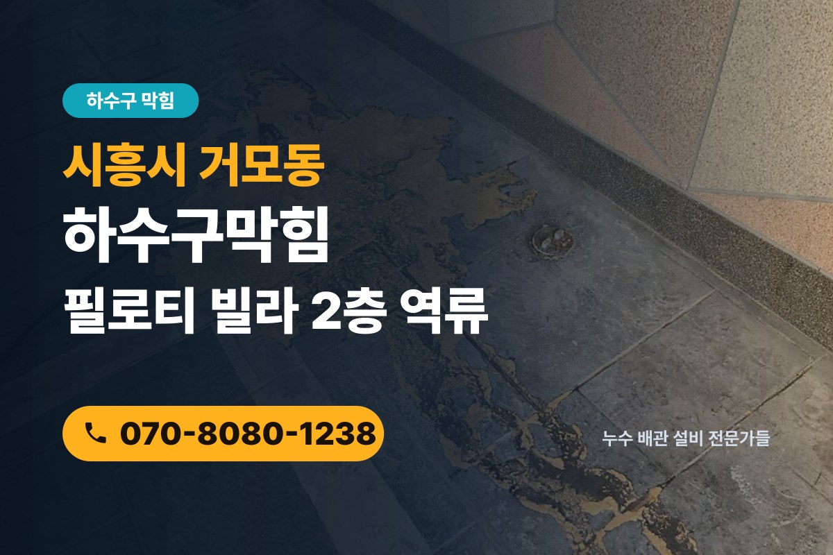 거모동 하수구막힘 전화 상담 070-8080-1238