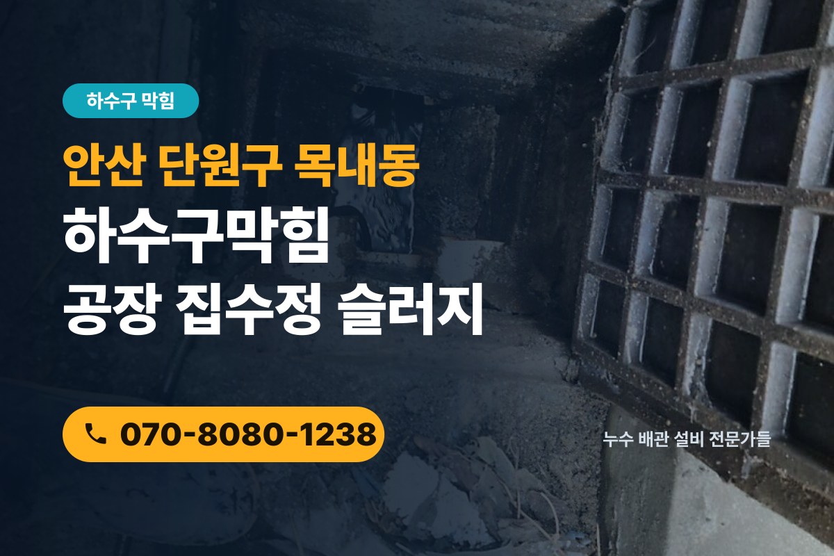 목내동 하수구막힘 전화 상담 070-8080-1238