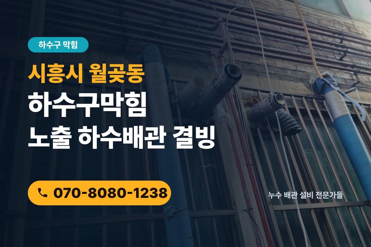 월곶동 하수구막힘 전화 상담 070-8080-1238