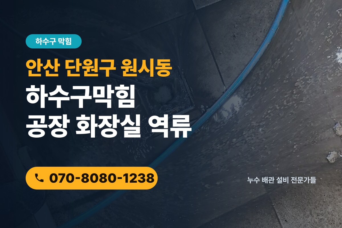 원시동 하수구막힘 전화 상담 070-8080-1238